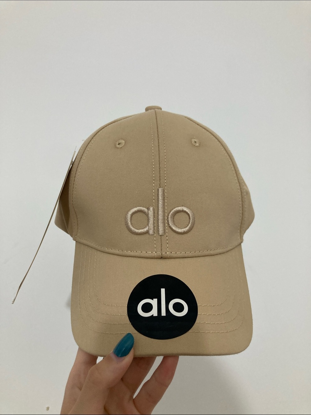 Alo Classic Logo Baseball Cap in Khaki
